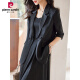 Pierre Cardin (Pierre Cardin) Blazer de cuarto de altura para una persona pequeña y versátil de verano de mujeres sueltas con traje de falda de suspensivo B Suites negros S-Single 9766 S 80Jin [Jin equivale a 0.5 kg] ~ 89Jin [Jin equivale a 0.5 kg]