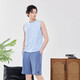 
Cool vest shorts summer thin men's pajamas Lanjing Modal cotton pajamas men's home clothing set Rock Gray BXM679B 2XL
