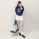 
MeiYANG (MEIYANG) Morning Dew Bubble Set [Zero Pressure Series] Citrus Bubble Sweatshirt Shorts Navy Blue L