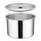 Yutai 304 stainless steel flavor cup seasoning basin round kitchen egg beater basin flavor basin deepened stew pot with lid creamer jar [304] 18cm with lid