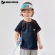 Pig Banner Children's Summer Sports T-shirt à manches courtes pour garçons et filles à séchage