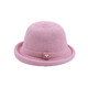 Woodpecker Thin Knitted Basin Hat Women's Fashion Versatile Hollow Top Hat Sun Hat Sun Protection Hat Leather Pink M (56-58cm)