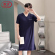 Langsha (Langsha) High-End-Männer-Einteilungs-Pyjama-Eisseice-Nighthemd-Modal Yukata Long Nighthemd Erwachsener Bademantel sexy 844 Black L [Empfohlen 100-140jin [Jin gleich 0,5 kg]]]