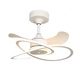 TMJD MISS integrated fan light Nordic fan light 2025 new master bedroom restaurant ceiling fan light household integrated chandeliers modern invisible model 9227 black 60cm-three colors-variable frequency + language