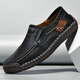Huilijun Semi-soportado a mano zapatos para hombres de costura al aire libre con un pie plano de cuero plano Dad Dad Pad Size Boots 9916 Amarillo Brown 43