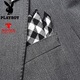 Playboy 2025 Summer Casual Anzug Anzug Männer Business Hochzeitsbräutigam-Jacke Kleid kleiner Anzug dreiteiliger Männer Khaki dreiteiliger Anzug (Anzug + Weste + Hosen) M.