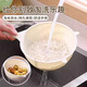 Xincong rice cleaning artifact, rice washing sieve, rice cleaning basin, fine holes, no leakage of rice, household colander, kitchen washing fruit, vegetable draining basket, one spoon, multi-purpose, green