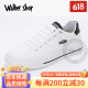 Walker Shop休闲鞋男2025新款夏季透气冰丝速干布鞋时尚刺绣韩版潮流帆布鞋男 白绿 42