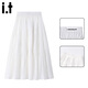 
:CHOCOOLATE it white A-line skirt for women with high waist slim French big hem skirt fluffy cake long skirt white one size