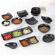 OUOETY TED MEDIMED MINE Dish Dipping Dishes Plate Barbecue Seasoning Dishes Soy Sauce Plastic Vinegar Dishes Commercial Dishes H1098