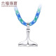 Lukfook Jewelry Platinum Pendant Ocean Whale Tail Platinum 950 Men's and Women's Color Rope Pendant Couple Gift Gold Weight Approximately 6.05 Grams