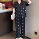 
LangSha pajamas for women in summer thin cool ice silk short-sleeved trousers ins wind high-value butterfly printed home clothing set YFY-9905 [short-sleeved trousers] M [recommended 80-100 Jin [Jin equals 0.5 kg]]