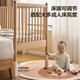 Quanyou Home Children's Spliced Bed Solid Wood Crib with Heightened Guardrails and Yanbian Log Style Baby Bed KS