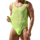 Männer schwarzer Seidenweste Stresung und einteiliger Anzug, lustige Single-Tanga-Mesh-durchscheinende sexy Onesie Basis Unterwäsche Männer dunkelblau m