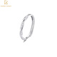 CHOMEL KINSEY Sansheng III 999 sterling silver pair ring high-end light luxury niche design couple ring 520 Valentine's Day gift 999 sterling silver Sansheng III couple ring female open ring