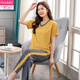 Pyjamas de coton pur modal pour femmes en été mince coton pur pantalon à manches courtes ensemble de vêtements de maison d'été décontractés peut être porté à l'extérieur de 7374 rose M (80-100jin [Jin est égal à 0,5 kg]))