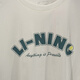 Li ning camiseta de manga corta para hombres transpirables en verano nueva series de fitness de fitness eliminación húmeda, seca rápida, delgada y versátil ATSU425 White AHSV683-1 4XL
