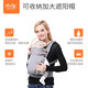 抱抱龙（BaoBaoLong）婴儿背带前抱式宝宝外出简易背巾新生儿童前后两用后背抱娃神器 透气款象牙米+围合式口水巾