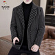 
Woodpecker (TUCANO) 2025 Autumn and Winter Woolen Suit Lone Jacket Top Men's Korean Style Handsome Young Vertical Striped Tweed Jacket Trendy Gray M [90-110Jin [Jin equals 0.5 kg]]