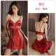 
Liehai sexy pajamas hot backless velvet plus breast pad suspender nightgown outer gown large size set 3879 black (outer robe + belt) M (80-105Jin [Jin equals 0.5 kg], elastic)