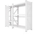 
Open hole plate metal storage cabinet for bedroom rental shelves wardrobe simple assembly floor-standing shelf 4-layer 1050*500*2000/hole plate
