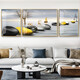 
CLCEY Fulu Light Luxury Living Room Decoration Painting Simple Modern Sofa Background Wall Hanging Painting Atmospheric Mural Landscape Painting Wall Painting Hj-3886-Caiyuan Bowl Package Installation Suitable for both sides of 3.3 meters-4.2 meters