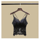 Lace Beautiful Back Tube Top Women's Sexy Wireless Breathable Bottoming Vest Wrapping Bra Wholesale Black M