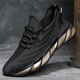 
ROOBEN luxury high-end brand sports shoes men's 2025 summer new breathable soft sole mesh running shoes casual travel shoes 9888 black (spot quick delivery) 38