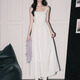 
Yu Shang Zhenpin White suspender dress Women's spring and summer long skirt wearing inner wear beach and beach pure temperament vest base White dress [ M ]