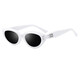 [GM same style] 2025 cat-eye sunglasses for men and women with high-end sun protection sunglasses trendy big face slimming glasses 838 beige frame gray film not polarized