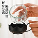 Flower teapot set teapot kettle filter thickened hot water resistant cup tea set durable household tea set elegant black one pot four cups