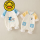 G.DUCKKIDS品牌童婴儿衣服新款秋装新生儿哈衣长袖可爱宝宝连体衣爬服春秋款 6221 黄色 80cm