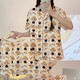 夏季新款拉布布卡通睡衣女清新可爱短袖三件套ins风家居服可外穿 套KK14132 XL 【建议115-135斤】