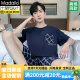 莫代尔睡衣男夏季纯棉薄款短袖短裤可外穿套装休闲男士凉感家 9928# L[建议100-120斤] 均码