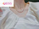 OIDSG Jewelry Goddess 5-8mm Crescent Pearl Necklace Pearl Pendant White Translucent Pink 38+5cm cm Adjustable