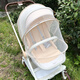 Qborn is suitable for strollers with full-cover mosquito nets in summer, baby strollers with anti-mosquito encrypted mesh accessories in summer, and White Deer strollers with gray mosquito nets for sitting and lying, two-way