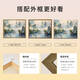 咏幻中式山水风景数字油画手绘画画填色感丙烯油彩涂色填充画 X9738 4050油画套餐+L型外框四色可选/