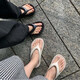 Tawtoe flip-flops Lee Hyori flip-flops, flip-flops, thick-soled flip-flops with a poop feel, summer Korean version for men and women, black (Tmall premium same style) 35s (.36)
