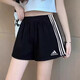 Adidas Frauen -Shorts Sommer Sport Outdoor Fitness Loose Casual Hosen GP5566 Offizielles Flaggschiff Echtes IP3893 Schwarzer Faltenrock S