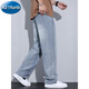 Sitio web oficial de A21FUNB Primavera y verano 2025 Spring and Summer Nuevo patrón de cielo estrellado Los jeans de mezclilla recta hacen