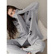Beiyan Couple Pajamas Women's Autumn and Winter New Thick Knitted Cotton Long-Sleeved Lapel Cardigan Large Size Suit Men's Home Clothing C20790 Women's M