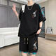 
TAFN teenager short-sleeved shorts suit boys high school junior high school ice silk shirt big children's clothing casual sportswear 6198 meters white (short-sleeved + shorts)_Quality guarantee M _70-90Jin [Jin equals 0.5 kg]