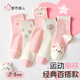 Urban Beauty Children's Socks Girls' Four Seasons Mid-Tube Cotton Socks Cute Bunny Sweet Girls Long Socks 5 Pairs 2XL