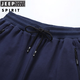 
JEEP SPIRIT casual shorts men summer solid color cotton stretch sports cropped pants men versatile loose large size casual pants men 6173 straight gray M