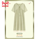 Catman Miiow High-End-Nachthemd für Frauen Sommer reines Baumwoll 7A Antibakteriell lange Hochzeit Spitze Lose Los großer Pyjama schwangere Frauen Hauskleidung CM: 677# Verbessertes reines Baumwoll 7A Antibakterielle Milbenentfernung (Empfohlen 120-140jin [Jin gleich 0,5 kg]))