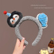 Danqin Cute Cartoon Plush Little Penguin Headband Cute Girly Heart Headband Washing Face, Pressing Hair, Taking Photos, Hairpin Creative Headband Penguin Fish Headband
