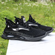 
Qiaoke 2025 men's shoes new summer breathable hollow mesh shoes casual and versatile teenager heightened running sports trendy shoes FH-882-DD white and blue 42