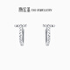 Chao Acer Zhijian PT950 platinum platinum earrings for women platinum earrings letter T gift priced at 200 yuan one pair 1.85g