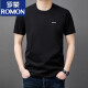 罗蒙（ROMON）男士短袖t恤夏季新款潮流棉简约圆领上衣休闲凉感体恤衫男T YS9929莲紫【带标】 均码 120【141-160斤】