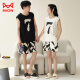 Cat Man (Miiow) Pareja Pajamas Summer Cotton Vest Dama sin mangas de gran tamaño puede usar el delgado traje de ropa casera Gey-719 (Pareja) M Mujeres + Hombres L
